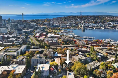 an aerial view of a city