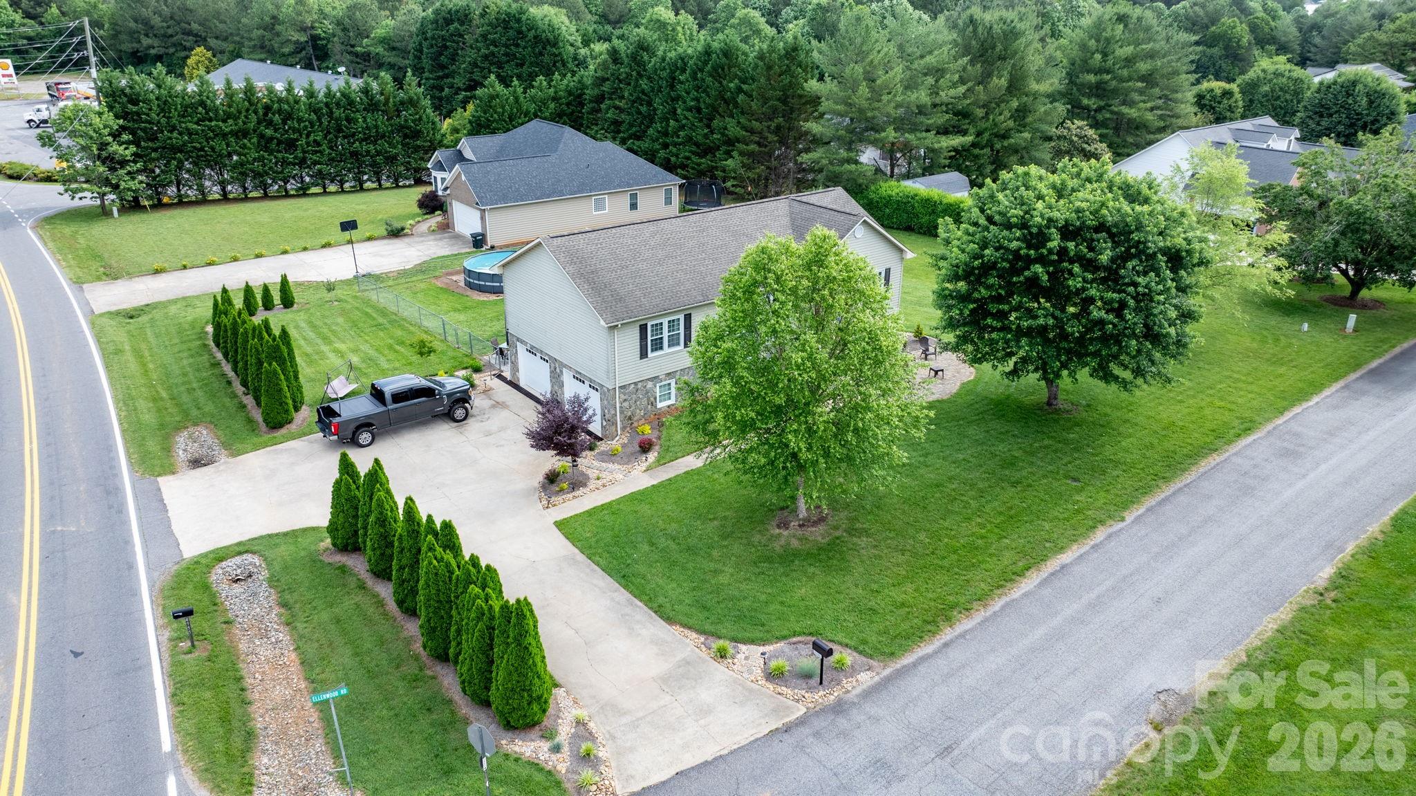 5750 Ellenwood Road Granite Falls, NC 28630 - Photo 26 of 38 an aerial view of a house