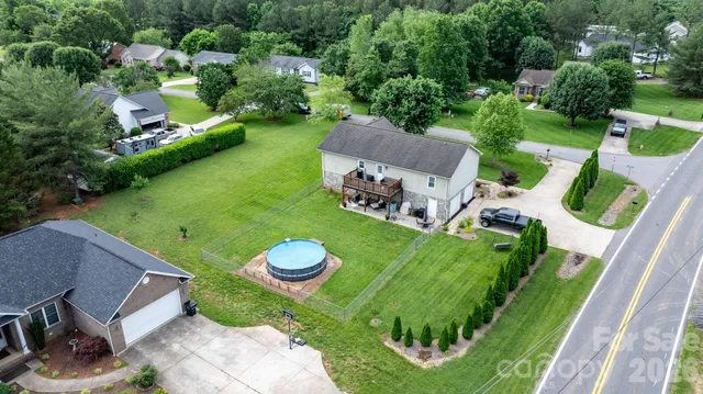 a house view with a garden space