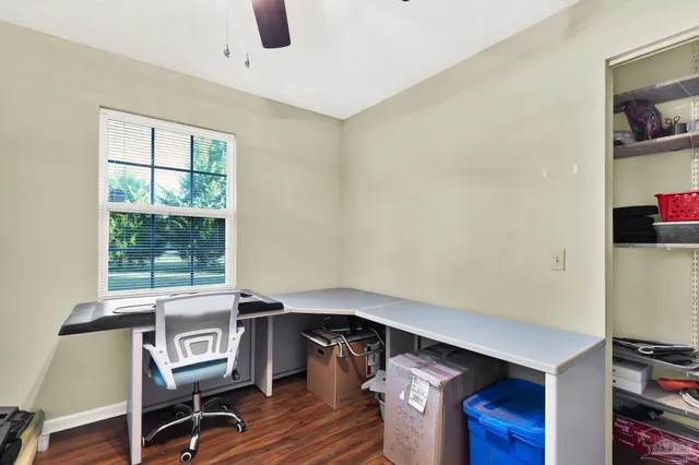 a room with furniture and a window