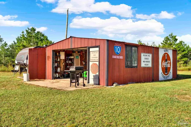a view of a volley ball court