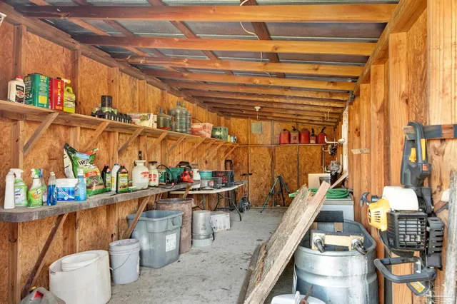 a view of a backyard with a garden