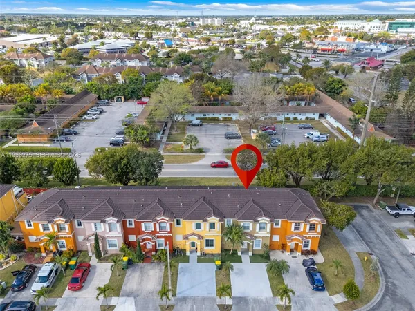 an aerial view of multiple house