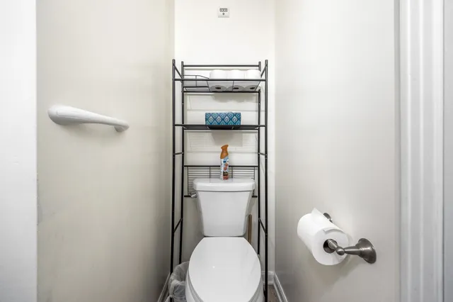 a bathroom with a toilet