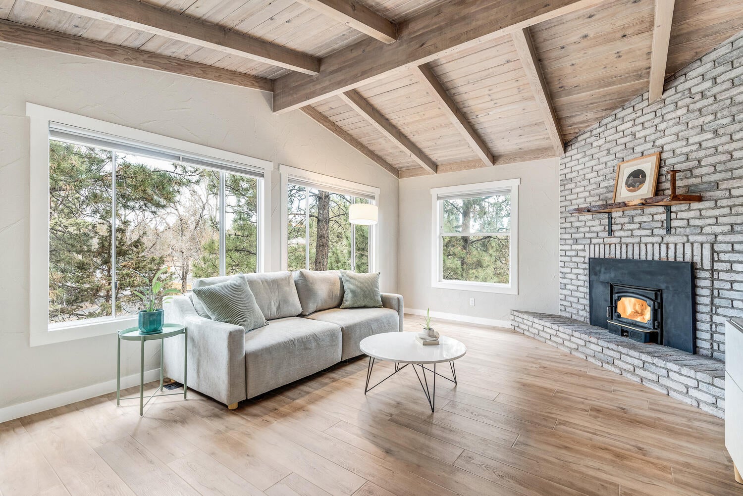 1363 Northeast Bear Creek Road Bend, OR 97702 - Photo 3 of 25 Open living space with fireplace