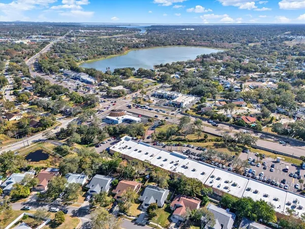 an aerial view of a city