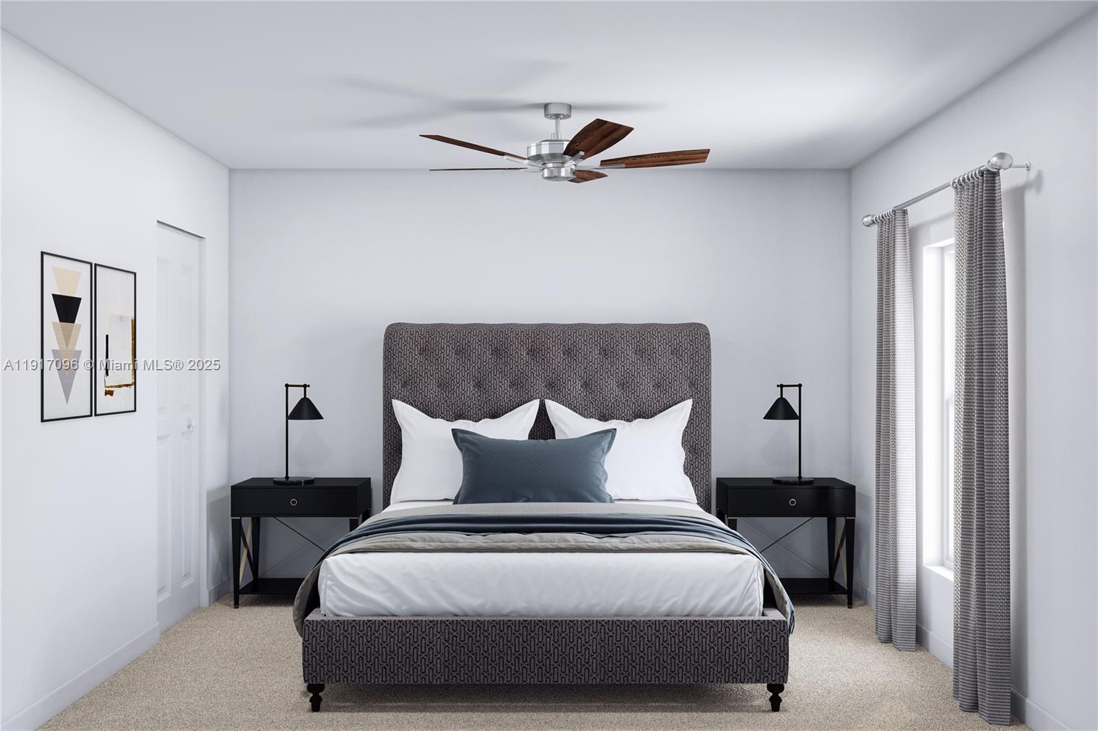 19570 Southwest 339th Street Homestead, FL 33034 - Photo 4 of 11 a bedroom with a bed and a chandelier