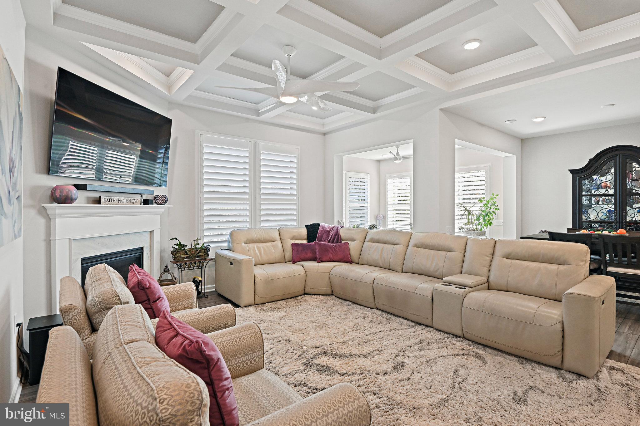 15788 Gardenia Rdg Way Haymarket, VA 20169 - Photo 19 of 50 a living room with furniture a fireplace and a flat screen tv