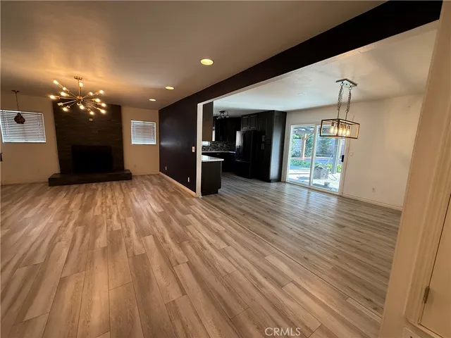 a view of a livingroom with a flat screen tv
