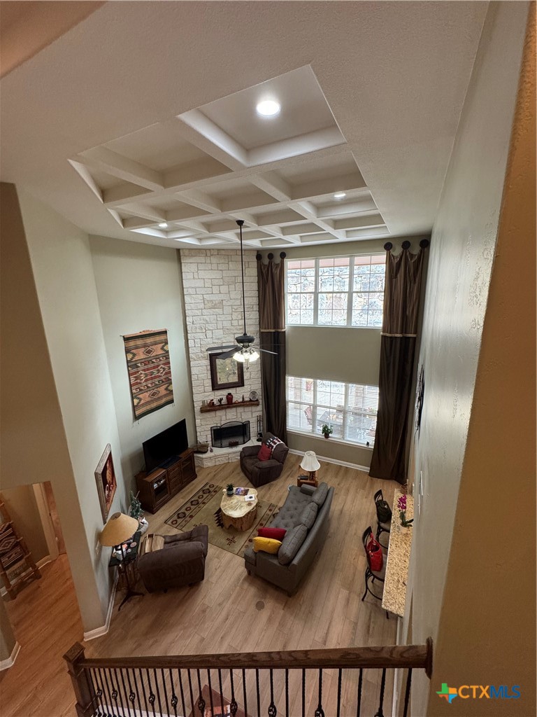 2306 Arroyo Grande Leander, TX 78641 - Photo 25 of 44 a living room with furniture a window and a flat screen tv