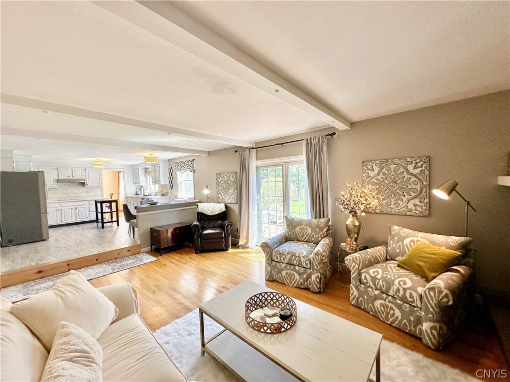 7297 Dabney Lane Manlius, NY 13066 - Photo 13 of 47 Family Room w/Gas Fireplace & Sliding Door to pati