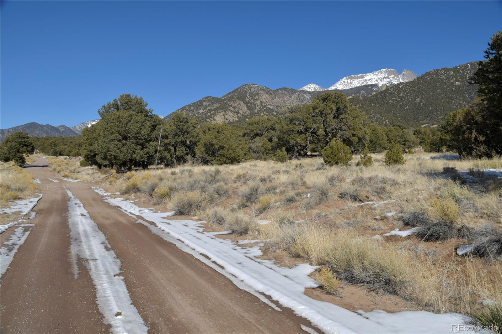 Naropa Tract Crestone, CO 81131 - Photo 18 of 22 a view of a dry yard with mountains in the background