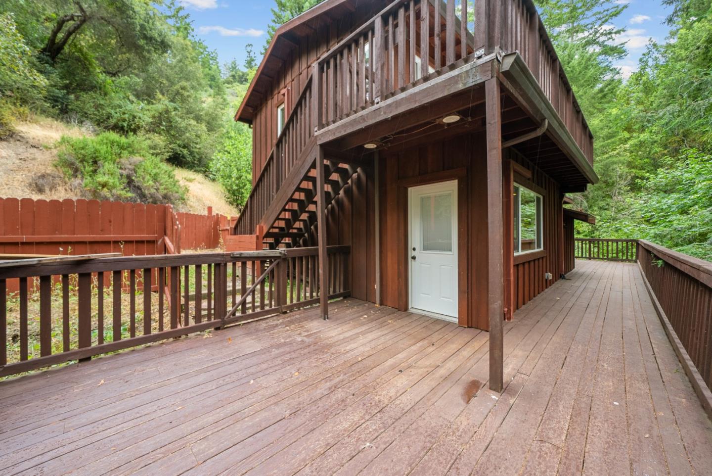975 Logan Creek Road Boulder Creek, CA 95006 - Photo 21 of 41 a view of a wooden deck