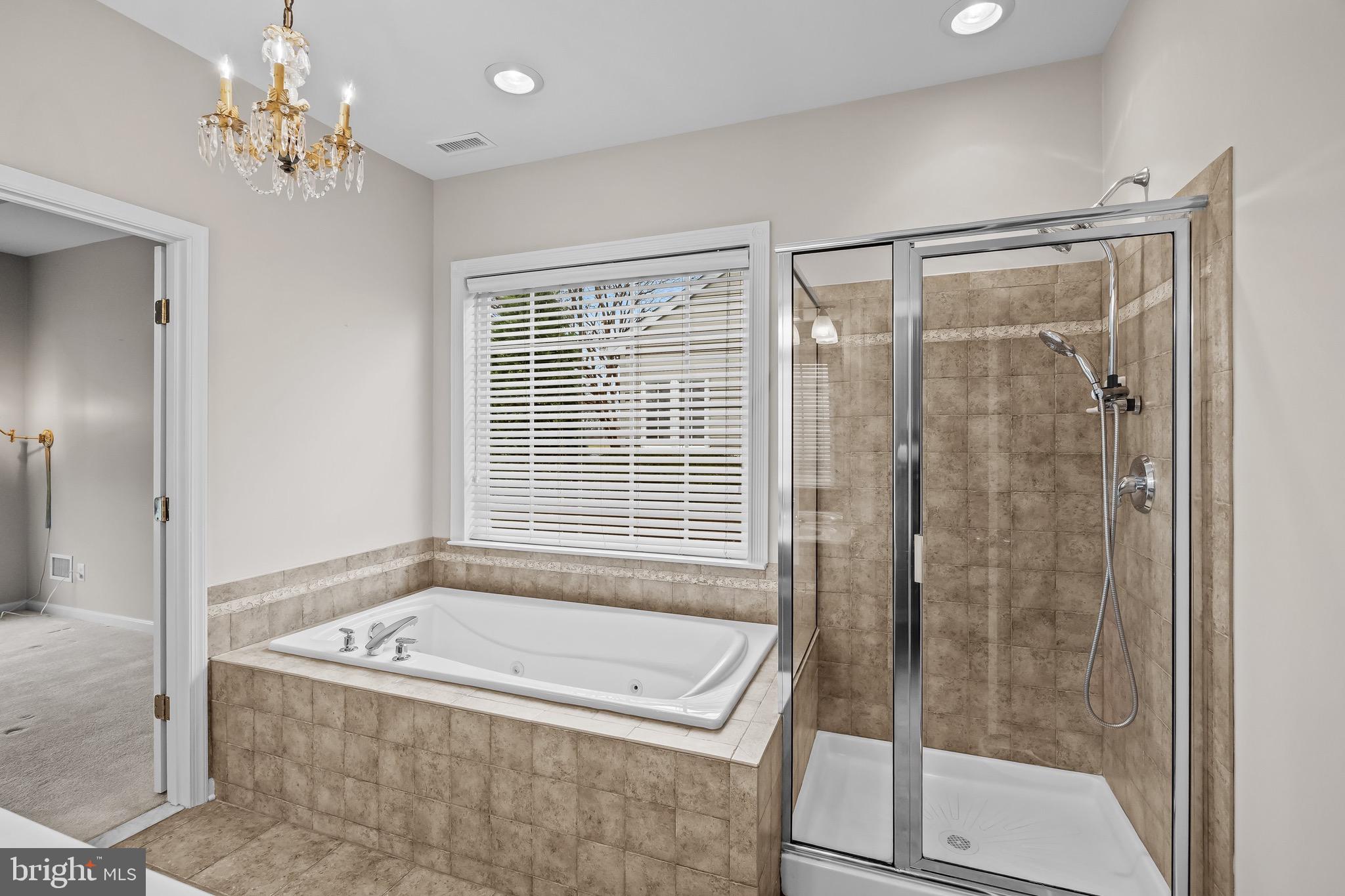 77 Pennington Court Delanco, NJ 08075 - Photo 23 of 46 a bathroom with a granite countertop bathtub and shower