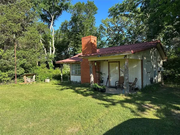a view of a backyard with a garden and plants