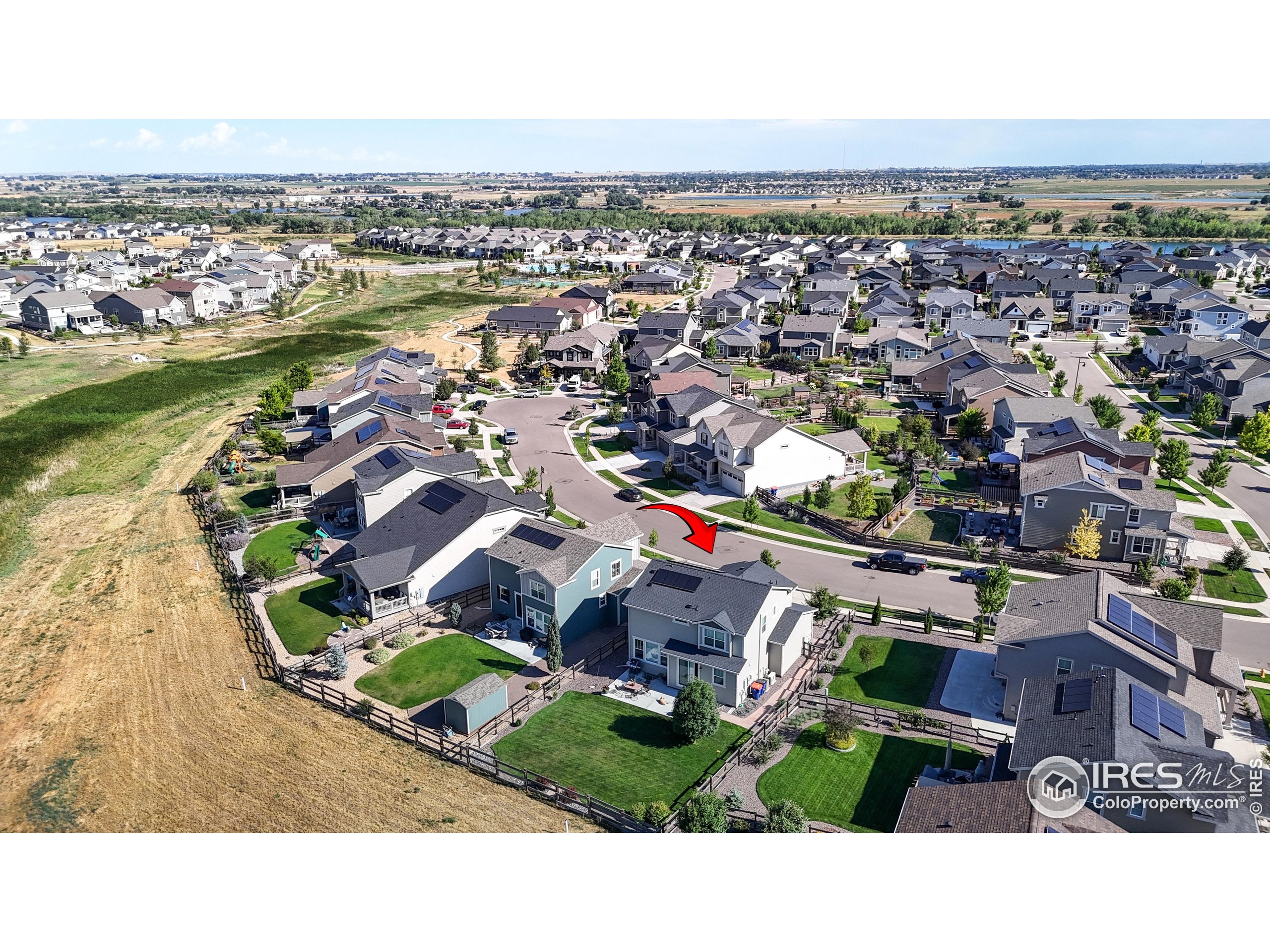 4861 St Vrain Road Firestone, CO 80504 - Photo 34 of 43 an aerial view of multiple house