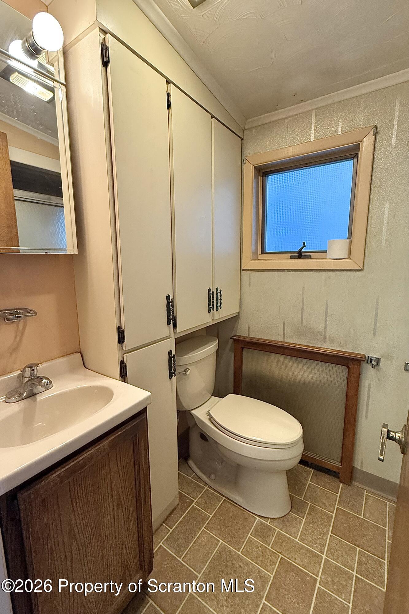 313 Dolph Street Jessup, PA 18434 - Photo 21 of 29 a bathroom with a sink a toilet and mirror