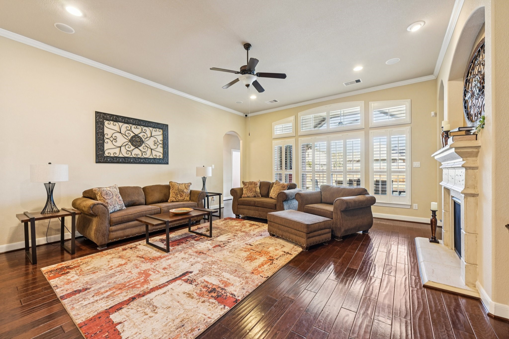 25214 East Titan Springs Drive Spring, TX 77389 - Photo 7 of 44 a living room with furniture and a large window