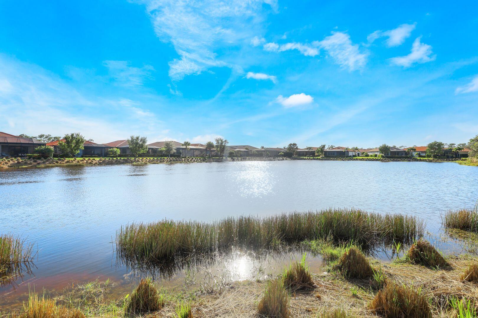 1433 Redona Way Naples, FL 34113 - Photo 39 of 50 a view of a lake with houses in the background