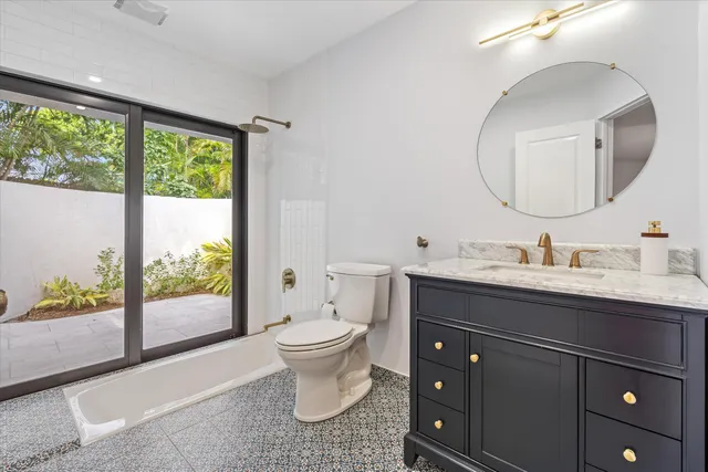 a workspace with furniture and a rug