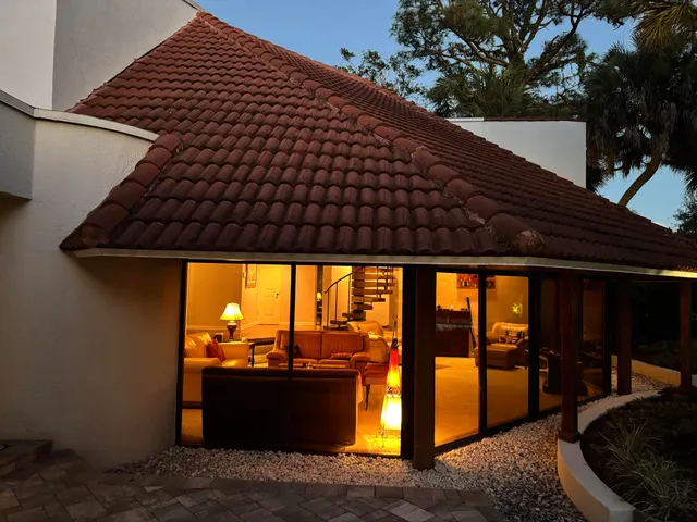 a front view of a house