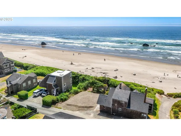 a view of an ocean and beach