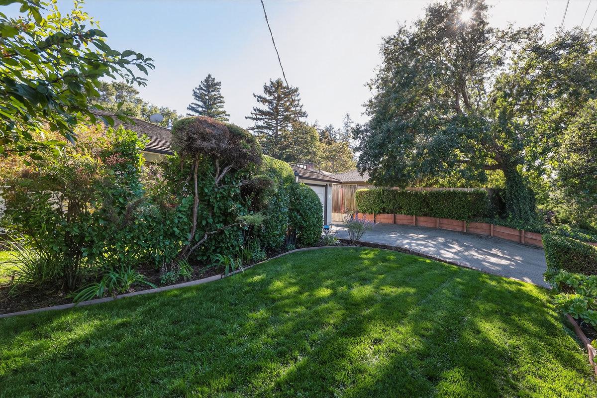 1277 Edgewood Road Redwood City, CA 94062 - Photo 45 of 49 a view of a backyard with plants and a garden