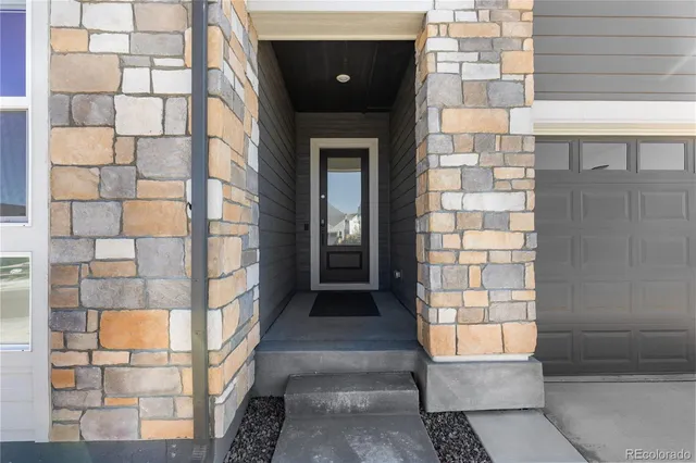 a front view of a house with a shower