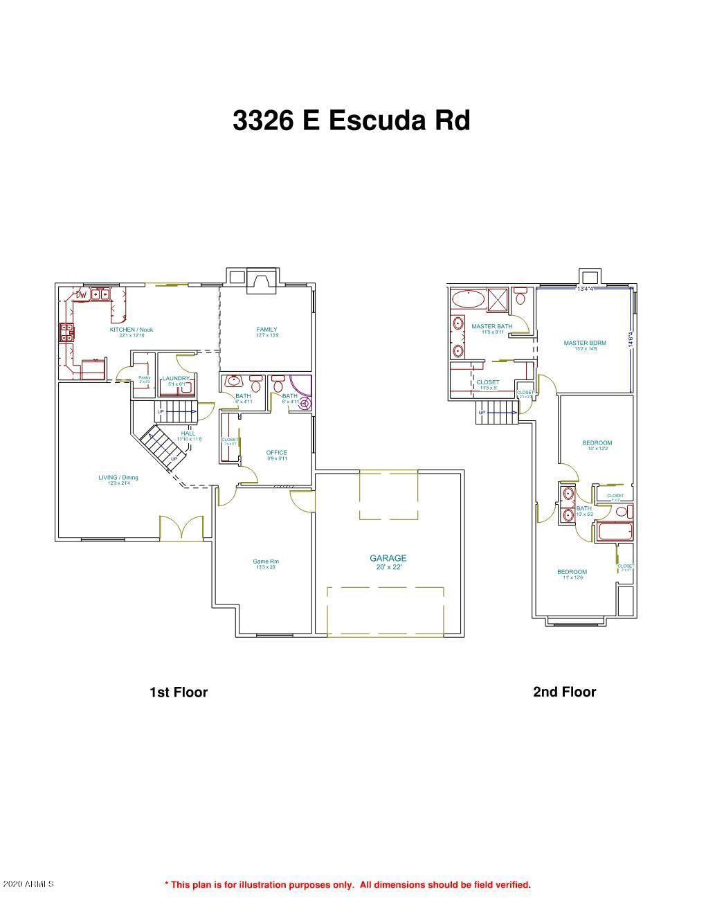 3326 East Escuda Road Phoenix, AZ 85050 - Photo 50 of 50 Escuda floor plan