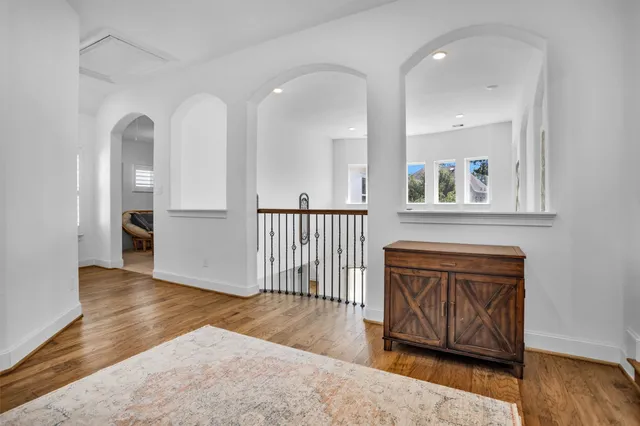 a view of livingroom with furniture and wooden floor