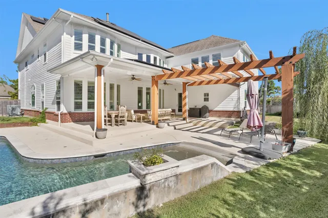 a view of a house with a patio
