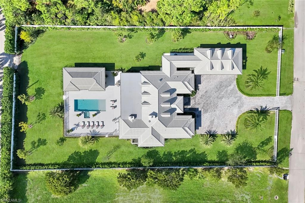 3136 Ravenna Avenue Naples, FL 34120 - Photo 49 of 50 Aerial view of property and surrounding area with property parcel outlined