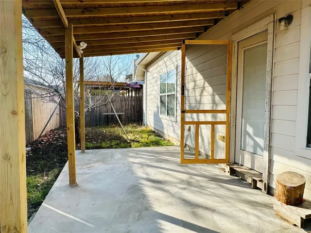 a view of front door of house
