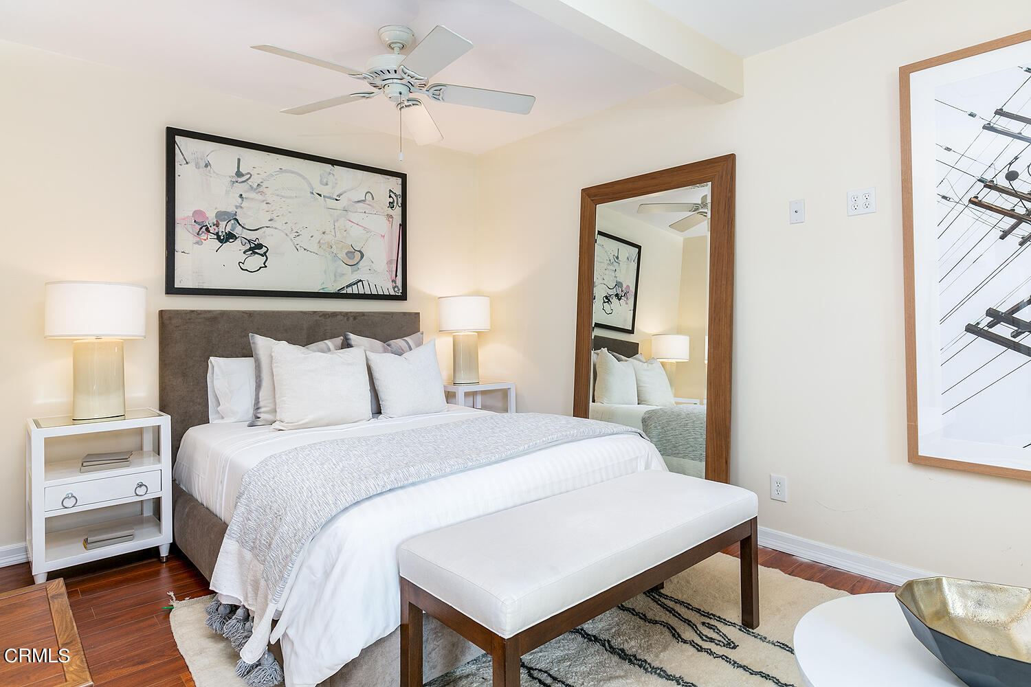 3333 Yorkshire Road Pasadena, CA 91107 - Photo 32 of 34 a bedroom with a bed and a painting on the wall