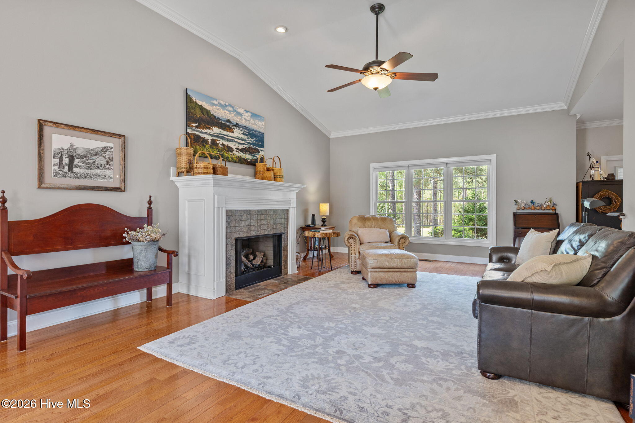 30180 East Lake Road Wagram, NC 28396 - Photo 4 of 48 Large living room with fireplace