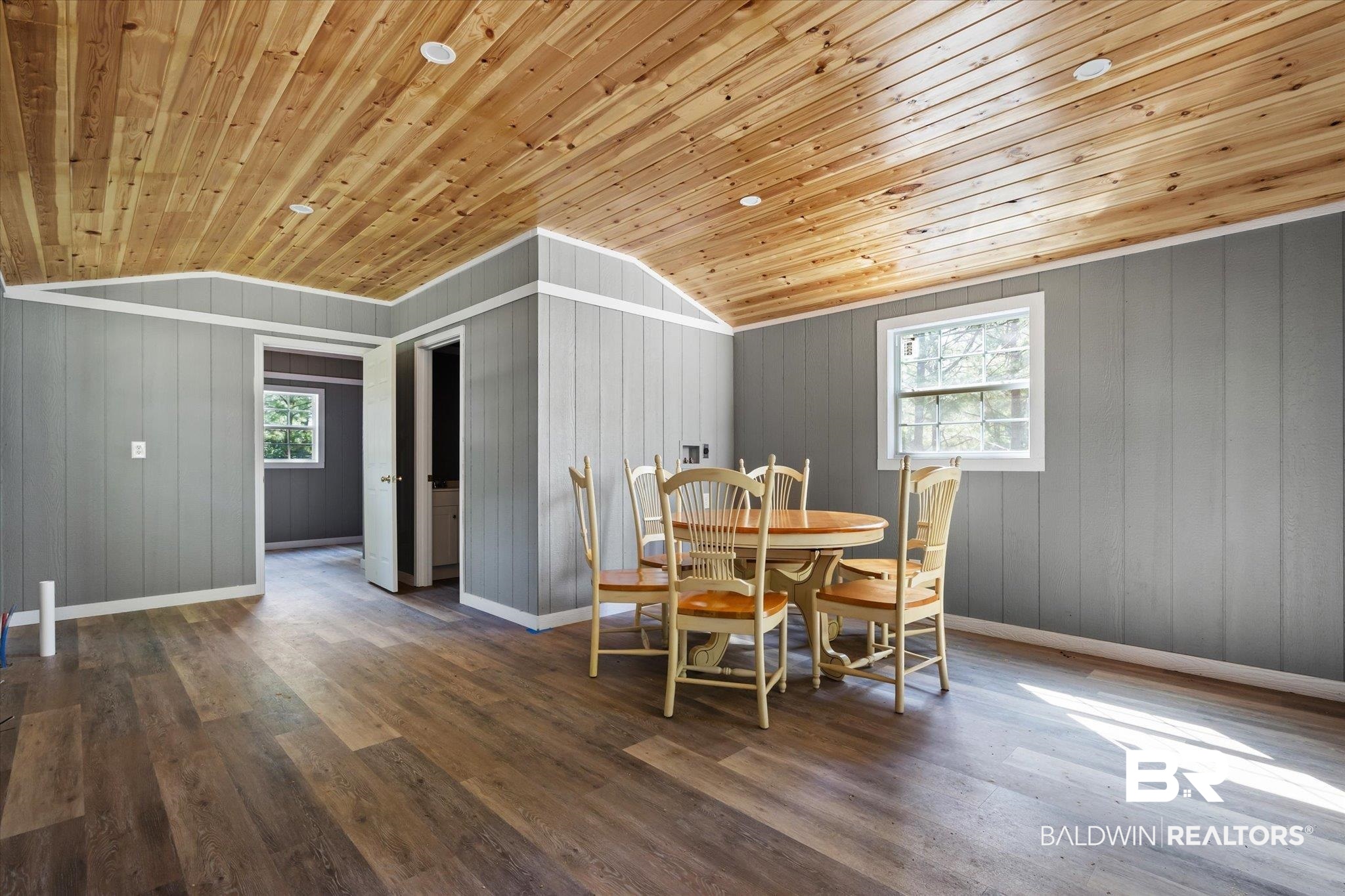 15685 Louis Cooper Road Bay Minette, AL 36507 - Photo 18 of 26 Dining space with wooden ceiling and wood-type flooring