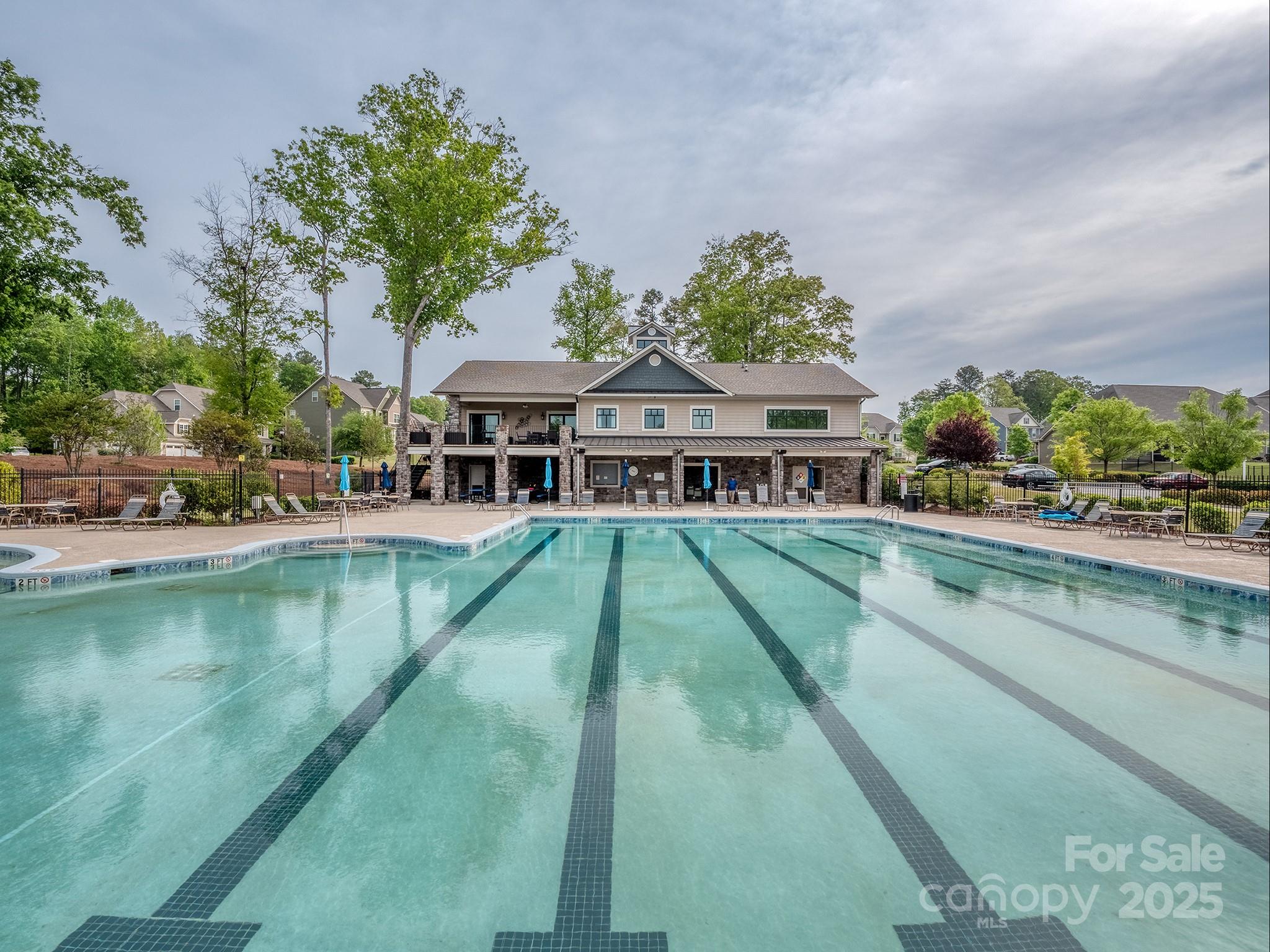 140 Halifax Drive Fort Mill, SC 29707 - Photo 38 of 38 an aerial view of a house with swimming pool and outdoor seating