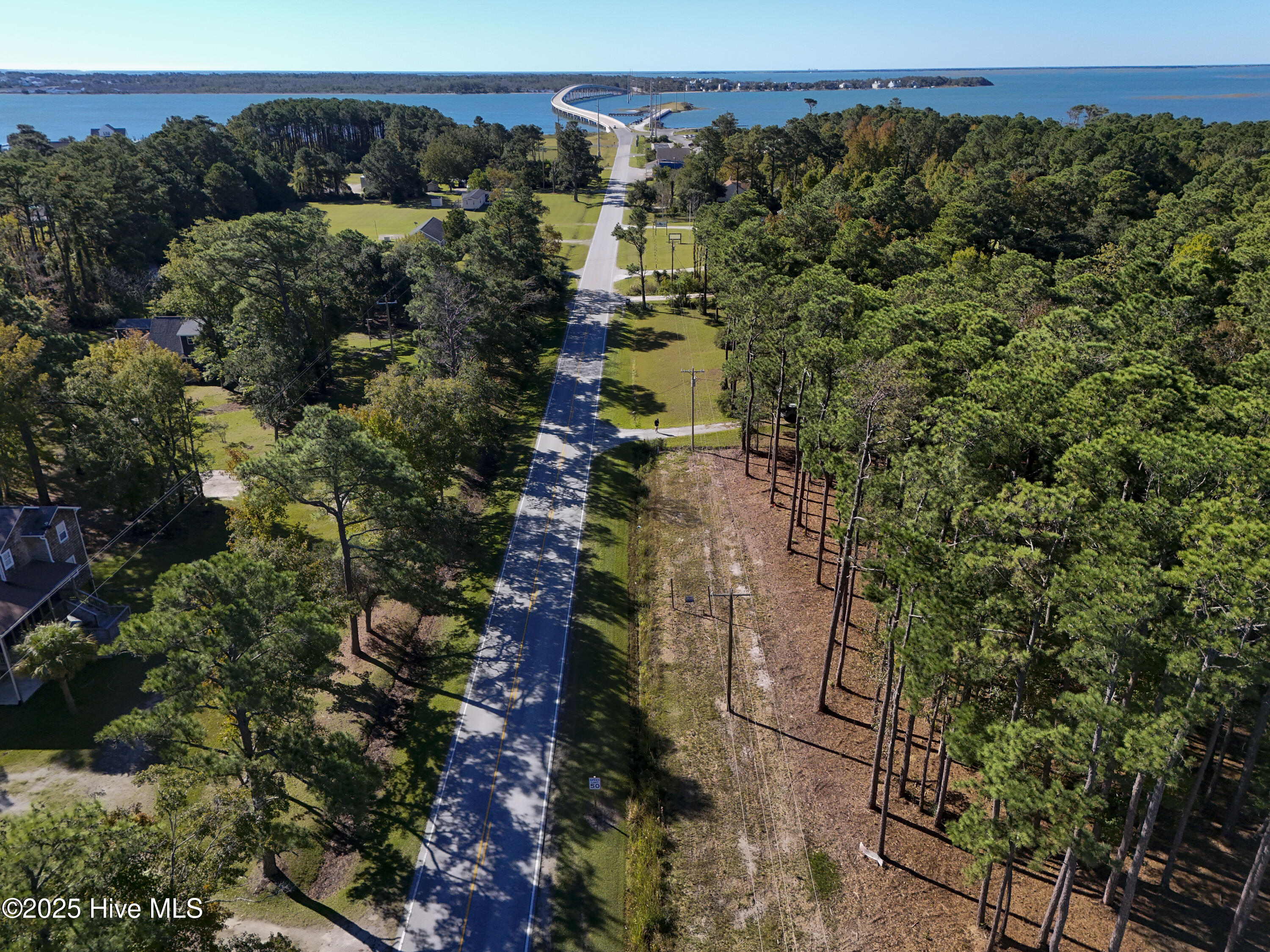 1526 Harkers Island Road Beaufort, NC 28516 - Photo 7 of 17 Aerial cleared front