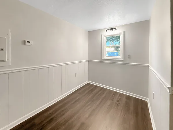 an empty room with a window