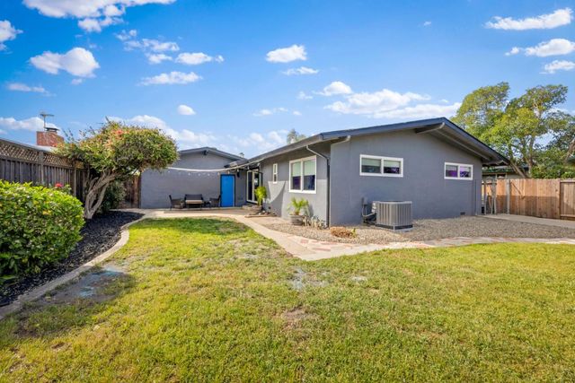 an aerial view of a swimming pool