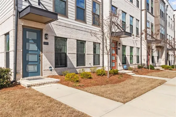 a front view of a building