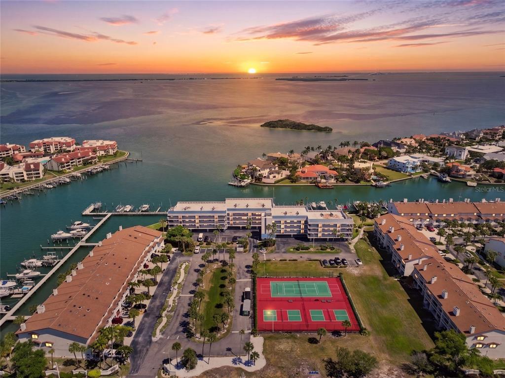 363 Pinellas Bayway South, Unit 29 Tierra Verde, FL 33715 - Photo 59 of 59 an aerial view of residential building with outdoor space