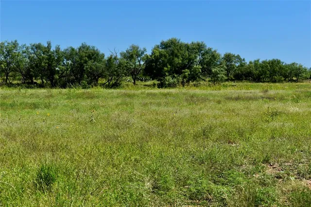 a view of a green field with wooden fence