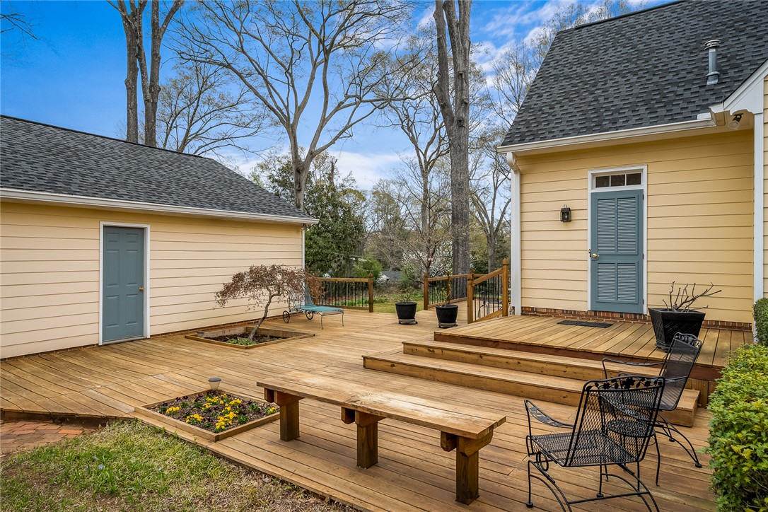 401 Berkshire Hill Anderson, SC 29621 - Photo 32 of 39 This spacious wood deck creates an inviting outdoor living space.