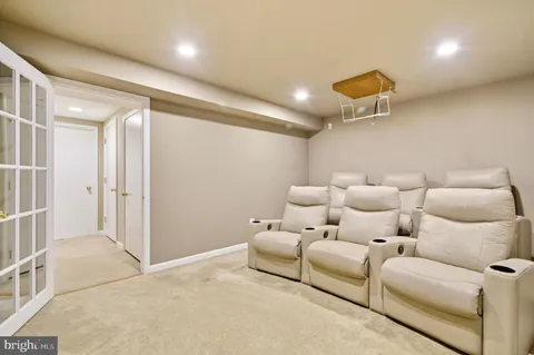 a balcony with wooden floor
