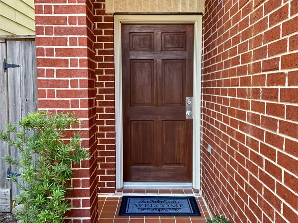 a view of a brick building