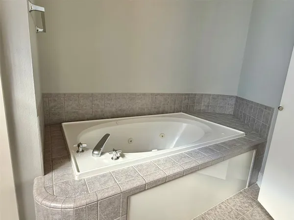 view of a bathtub in a bathroom