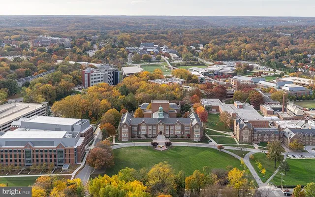 a view of a city with tall buildings