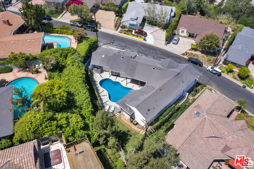 3614 Willowcrest Avenue Studio City, CA 91604 - Photo 43 of 43 an aerial view of a house with a garden