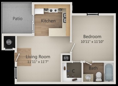 2809 West William Cannon Drive, Unit I101 Austin, TX 78745 - Photo 29 of 29 View of floor plan / room layout